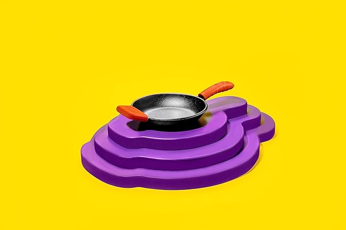 Lodge Bold Silicone Assist Handle Holder - Dishwasher Safe Hot Handle Holder Upgraded Design for Lodge Bold Products Only - Heat Protection Up to 450° - Fiery Orange