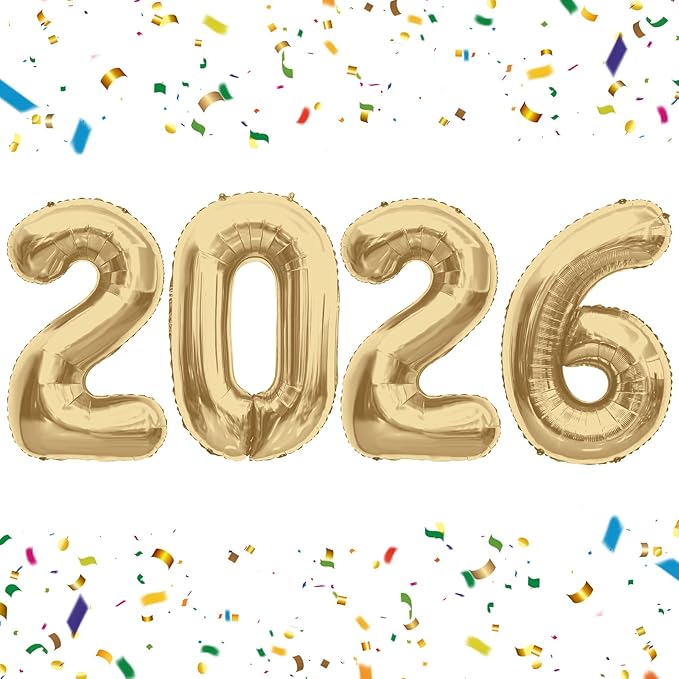2026 Balloons Mute Gold 2026 Number Balloons New Year Decorations 2026 Numbers 40 Inch Large 2026 Mylar Foil Balloons for 2026 New Years Eve Party Supplies Graduation Christmas Birthday Anniversary