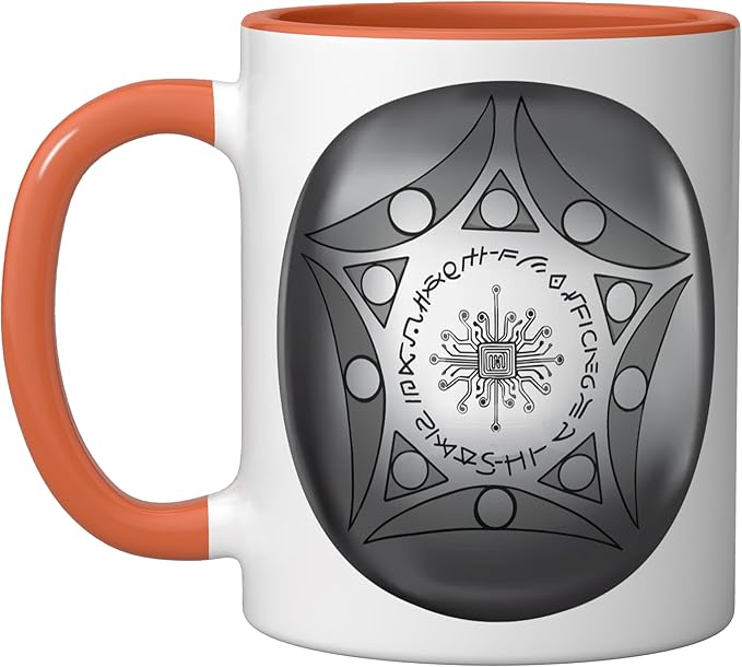 Buga Sphere Columbia UFO Ceramic Mug, Orange/White