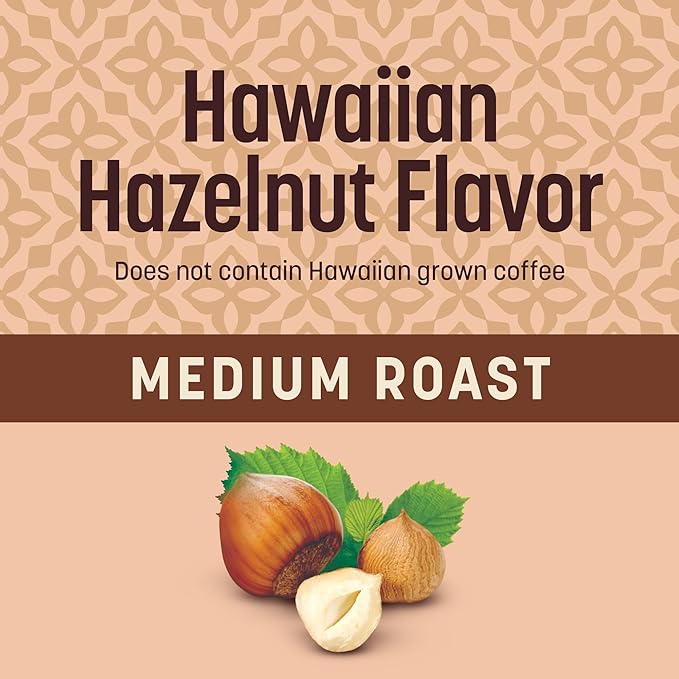 Don Francisco's Hawaiian Hazelnut Flavored Coffee Pods, 55 Count, Medium Roast, Compatible with Keurig Brewers