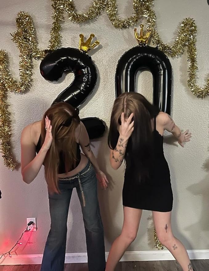 Number 14 Balloon, 40 Inch Number Balloons, Black Baloon Number for 14th Girl Boy Birthday Celebration Party Supplies