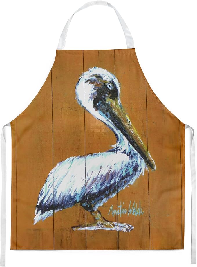 Caroline's Treasures Hangin In Pelican Apron Cooking Kitchen Server Baking Crafts Gardening for Adult Women Men, Unisex, Large, Multicolor