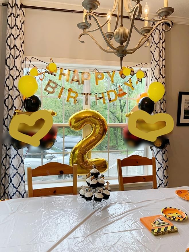 2 Balloons Number, Gold Birthday Two Balloon Number for Girl Boy Baby Shower, Numbers 40 Inch for 2 12 22 2025 Graduation Party Wedding Anniversaries Celebration