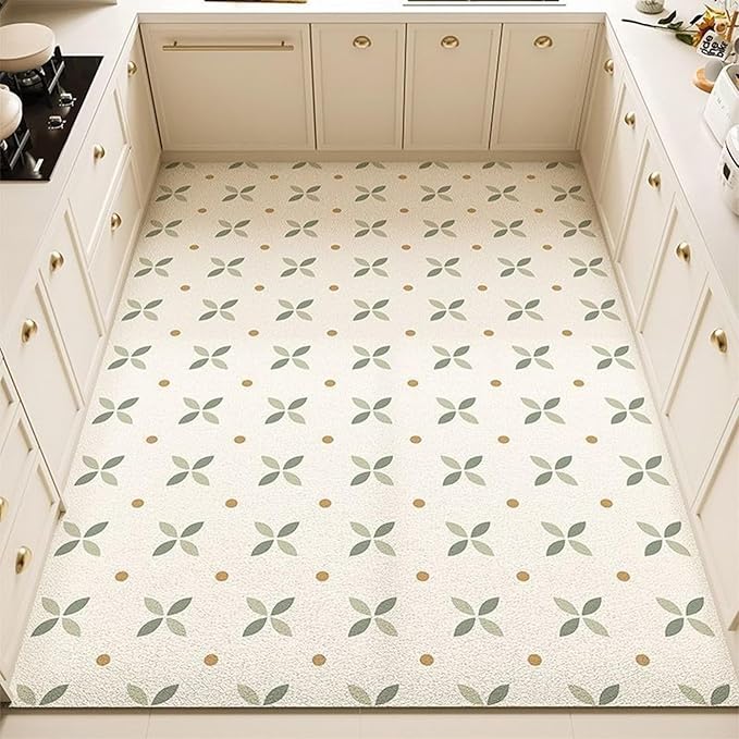 Boho Washable Kitchen Rugs, Non Slip Playroom Mats for Floor with Rubber Backing, Absorbent Comfort Standing Runner Mats(Color E,60 * 140cm)