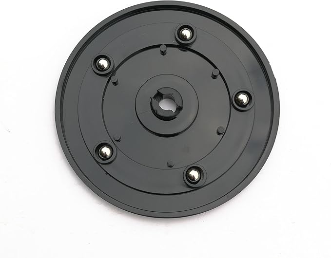 FixtureDisplays® 4" Black Plastic Spinner Lazy Susan Turntable Organizer for Spice Rack Table Cake Kitchen Pantry Decorating 16974-NPF