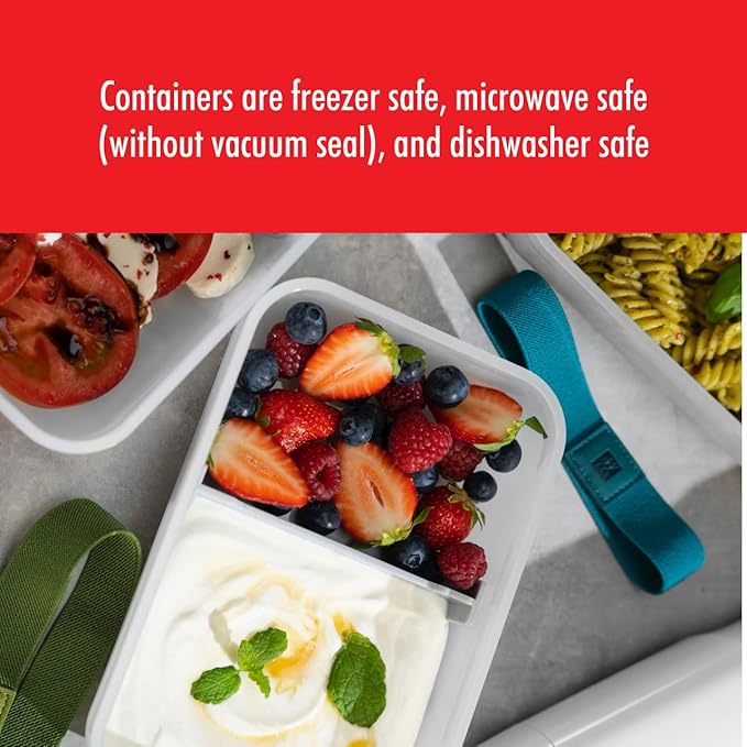 ZWILLING Fresh & Save Plastic Lunch Box, Airtight Food Storage Container, Meal Prep Container, BPA-Free, Grey, Semitransparent - Small