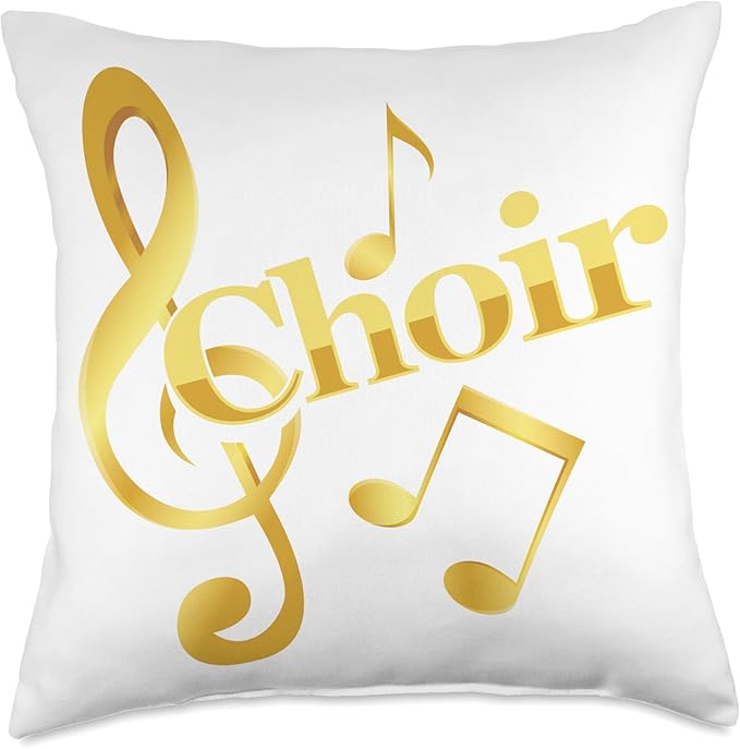 Choir Singer Singing Sheet Music Clef Voice Vocal Throw Pillow