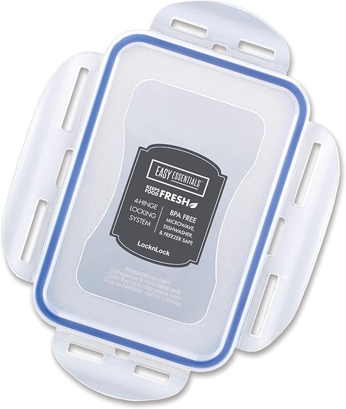 Lock & Lock Easy Essential Storage Set/Food Containers Airtight Bins/BPA-Free/Dishwasher Safe, 38 Piece, Clear