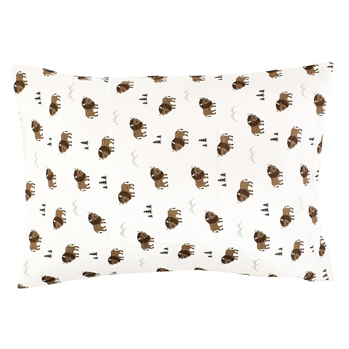 Hudson Baby Unisex Baby Cotton Toddler Pillow Case, Wild Buffalo, One Size