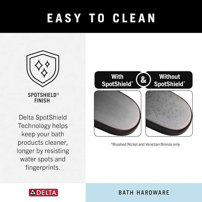 Delta Woodhurst (1-Pack) Hand Towel Holder Venetian Bronze Towel Racks for Bathroom Wall Round Towel Ring Holder for Bath Towel Hanger for Kitchen, Bathroom Accessories 73246-RB