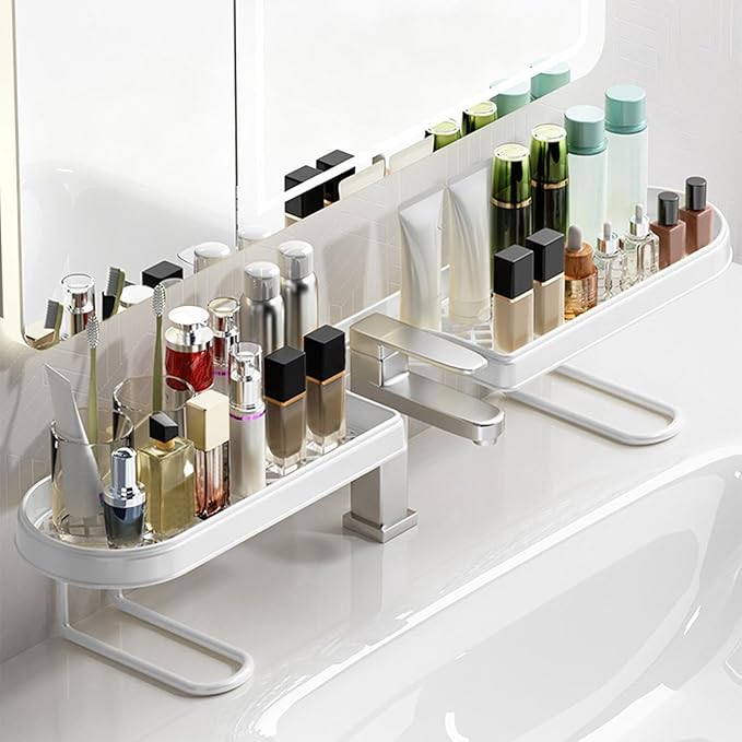 U Shape Faucet Storage Rack, Enhanced Usability Convenience, 11.5x12.8x59cm, Kitchen Sink Organizer, Sink Storage Rack, Space-Saving Design, For Kitchen Countertop Bathroom Dorm