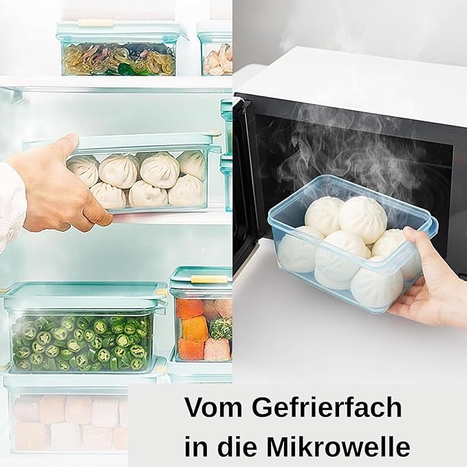 LocknLock Freezer Fit Plastic Freezer Containers | Airtight Stackable Food Storage for Meal Prep | Microwave & Dishwasher Safe | BPA Free Freezer Container with Lid, 2.2L