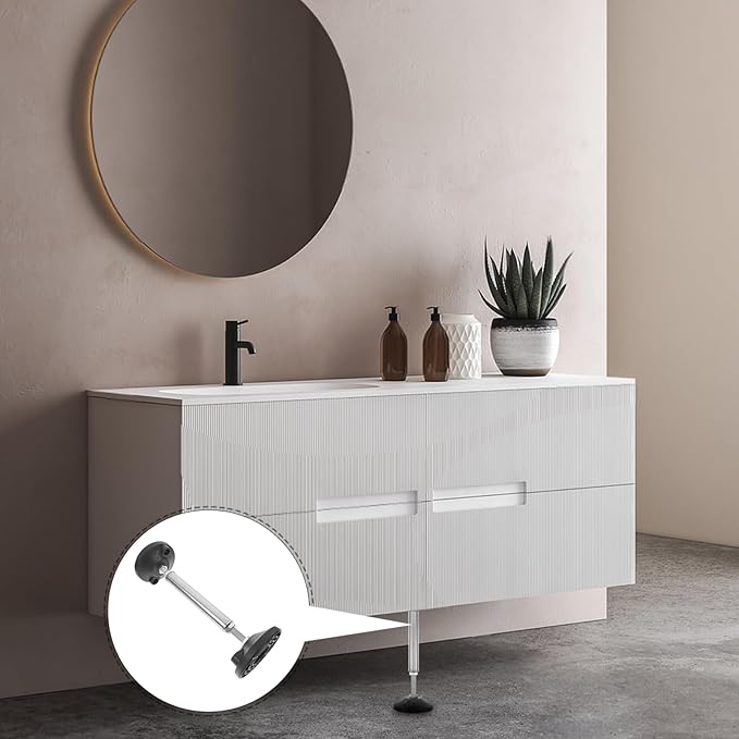 OSALADI Telescopic Cabinet Support Pole for Adjustable Bathroom Installation Stable Support Rod Range for Sink Leg Frames and Cabinet Brackets User-friendly Design