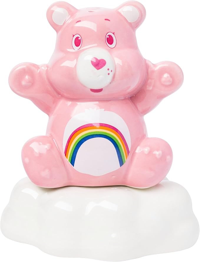 Silver Buffalo Care Bears 3d Ceramic Salt and Pepper Shaker Set Featuring Cheer Bear, 3.6” x 2.7” x 4.25”