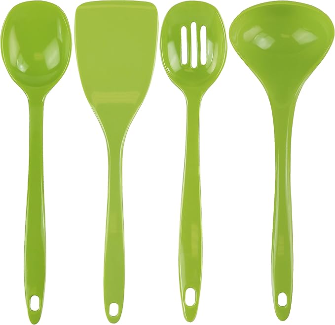 Reston Lloyd Melamine Utensil Set, 4pc, Lime