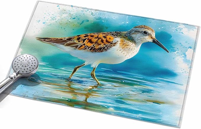 Area Rug 2x3ft, Natural Lake Bird Water Reflection Washable Rugs for Living Room Bedroom, Animal Splatter Art Soft Non-Slip Area Rugs Rectangle Floor Carpet for Dining Room