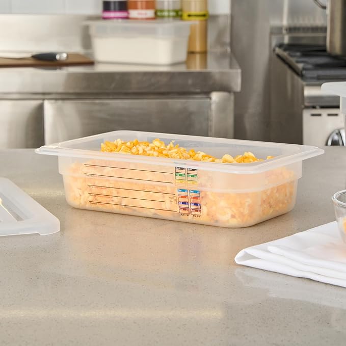 Restaurantware Food Storage Container 10 Pack of 10.3 x 6.2 x 2.5 Inches Plastic Stackable Storage Box White Reusable Label Container Dishwasher Safe For Restaurants And Kitchens