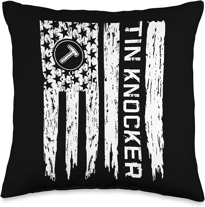 Tin Knocker Accessories Sheet Metal Workers Tin Knocker Throw Pillow