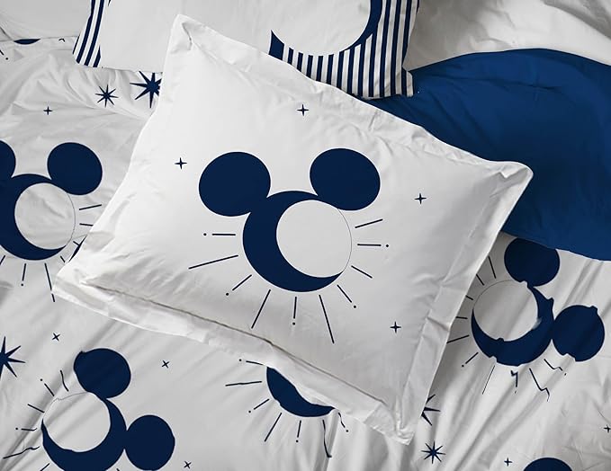 Disney Mickey Mouse King Comforter Set - 7 Piece Bedding Includes Sheet Set & Pillow Covers - Super Soft Cozy Celestial Bedding