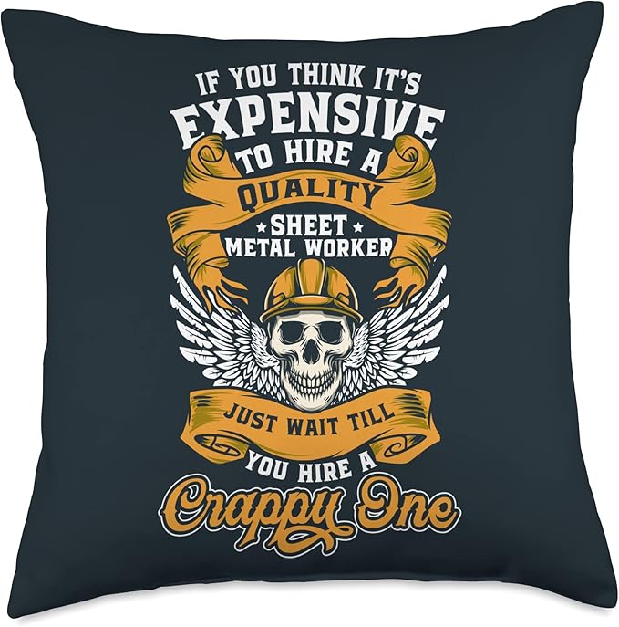 Journeyman Sheet Metal Worker Union Sheet Metal Worker Throw Pillow