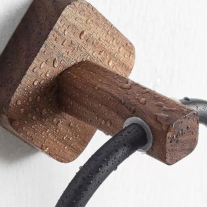 Aluminum Wood Towel Hand Holder for Bathroom Rack Hanger for Kitchen Wall Mount Heavy Duty Storage Scratch-resistant Hanger Stylish Mount Contemporary Flexible