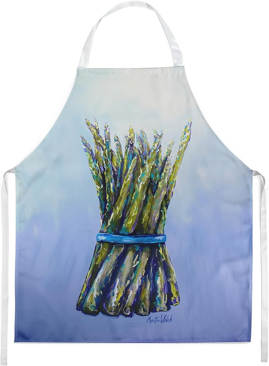 Caroline's Treasures Fresh Bunch Asparagus Apron Cooking Kitchen Server Baking Crafts Gardening for Adult Women Men, Unisex, Large, Multicolor