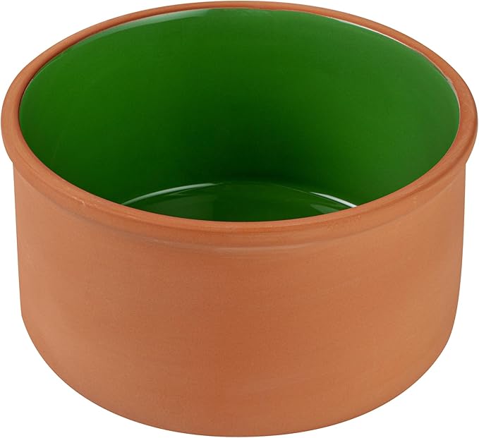 Restaurantware Terracotta Cazuela Bowls 2 Pack of 68 oz Durable Rustic Serving Dish Glazed Oven-Safe Bowl Freezer-Safe Tapas Dish Microwave-Safe Dishwasher-Safe