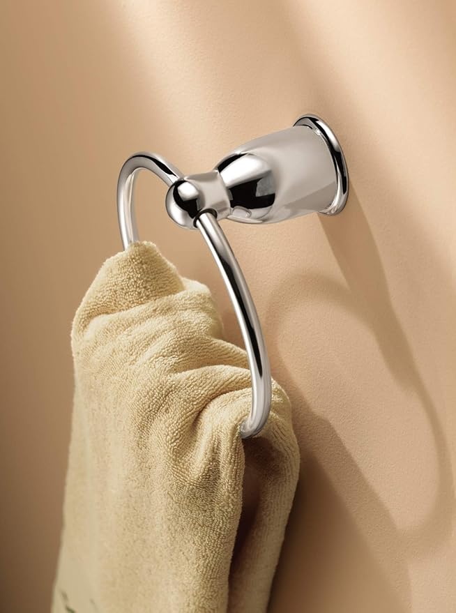 Moen YB8086BC Mason Hand-Towel Ring, Brushed Chrome (Pack of 2)