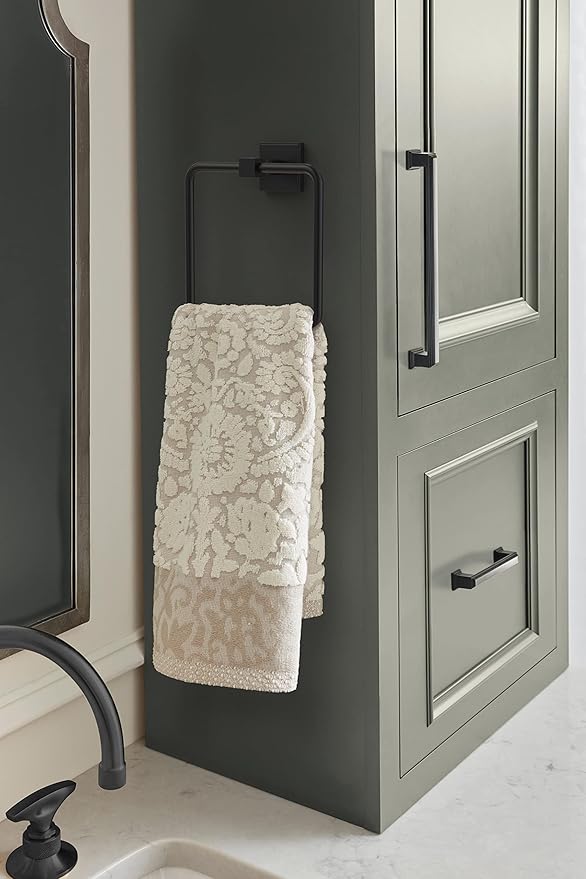 Amerock BH36072 Appoint 7-1/16" Wall Mounted Towel Ring - Matte Black