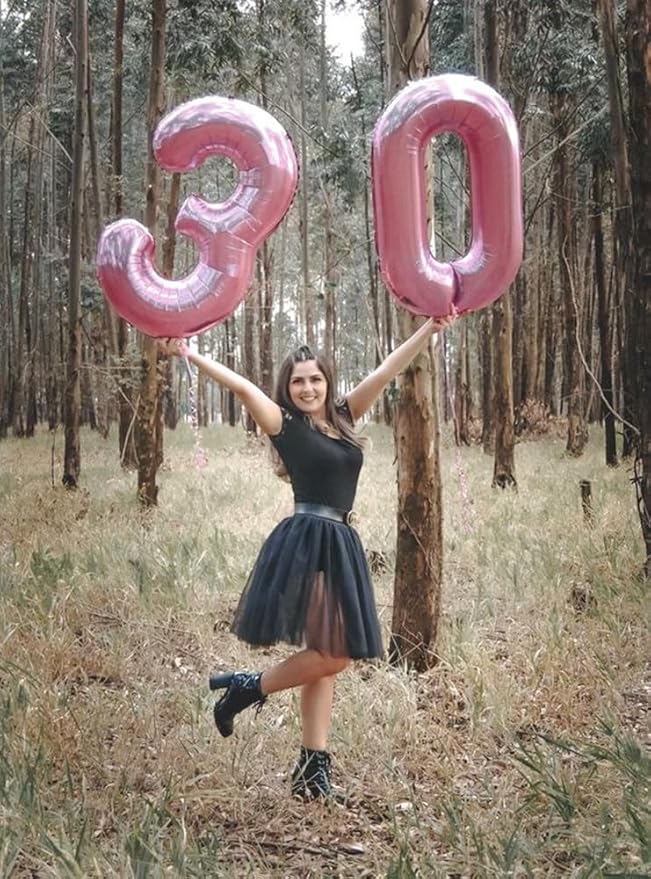 Big 23 Balloons Number, 40 Inch 32 Balloon for Women Men, Pearl Pink Number Ballons for Party Birthday, Photo Prop, Wedding, Celebration, Graduation