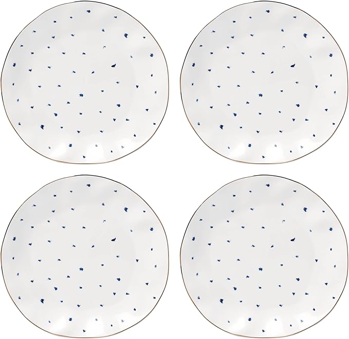 Lenox 895696 Blue Bay Dots 4-Piece Dinner Plate Set