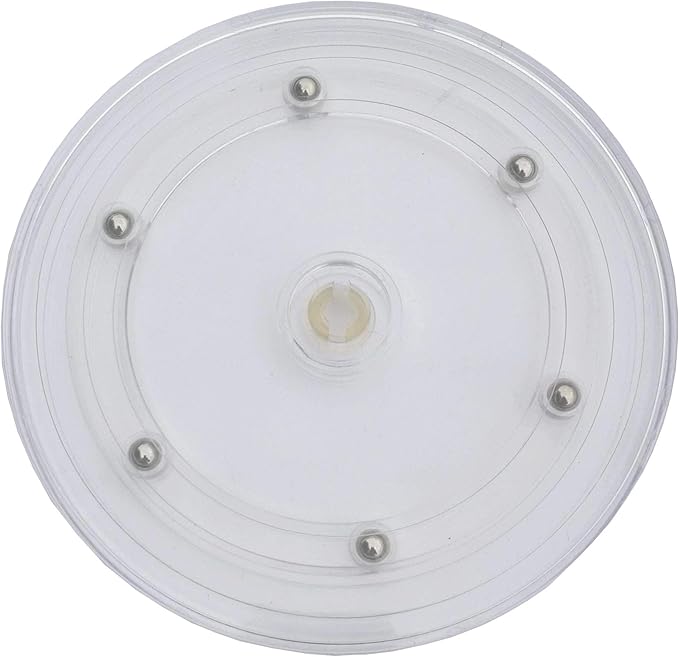 FixtureDisplays® 6" Clear Plastic Spinner Lazy Susan Turntable Organizer for Spice Rack Table Cake Kitchen Pantry Decorating 16972-NPF