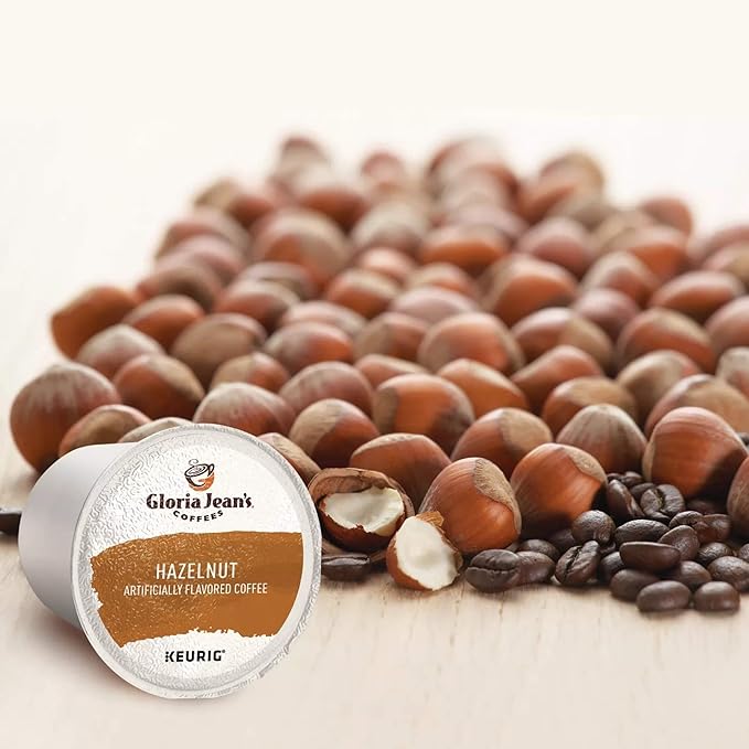 Gloria Jean's Coffees Hazelnut, Single-Serve Keurig K-Cup Pods, Flavored Medium Roast Coffee, 96 Count