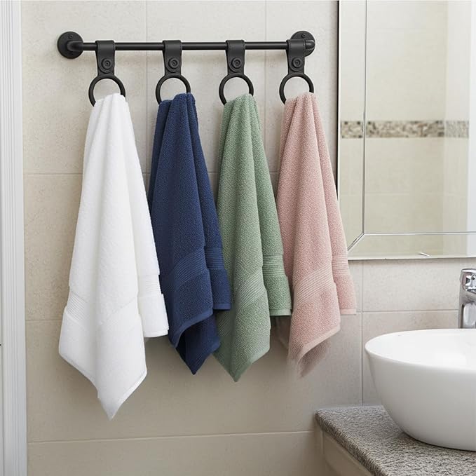 4 Pcs Silicone Kitchen Towel Holder Waterproof Dish Towel Holder Adjustable Soft Hanging Tea Towel Clips Non-Slip for Kitchen Rag Cabinet Bathroom Rods Oven Handle Door Stove