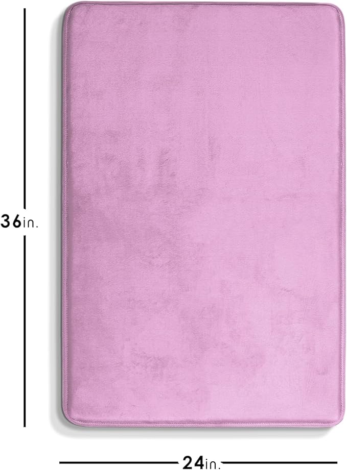 Clara Clark Bathroom Rugs, Velvet Memory Foam Bath Mat, Non-Slip Bath Rugs, Machine Wash, Dries Quickly, Ultra Soft Plush Bath Mats for Bathroom,