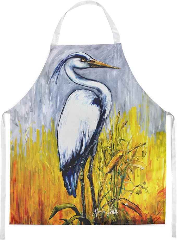 Caroline's Treasures Cattin Around Heron Apron Cooking Kitchen Server Baking Crafts Gardening for Adult Women Men, Unisex, Large, Multicolor