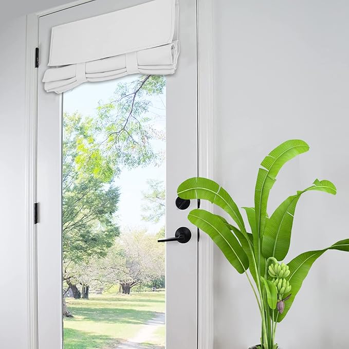 French Door Curtains with Silky Feel Thermal Insulated Noise Reducing Blackout Curtains for Glass Door Office (25W x 80L, 1 Panel, Greyish White)