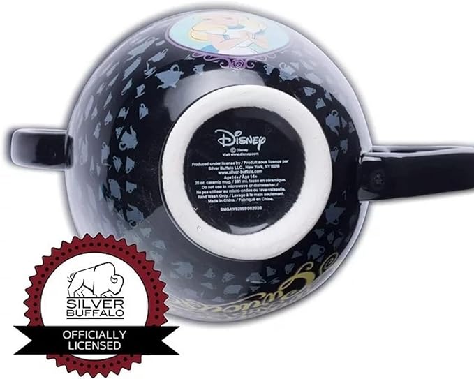 Silver Buffalo Disney Alice in Wonderland Stacked Teacup 3D Sculpted Ceramic Coffee Mug, 20 Ounces