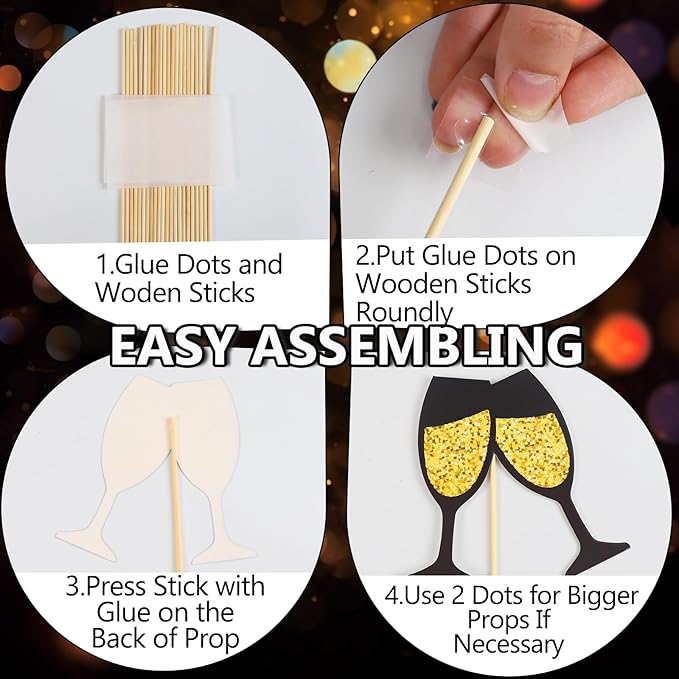 70Pcs 2026 Happy New Years Decorations Set, Black Gold New Years Eve Party Supplies 2026 with Banner 2026 Balloons Paper Glasses Photo Props Hanging Swirls for 2026 New Year Decorations