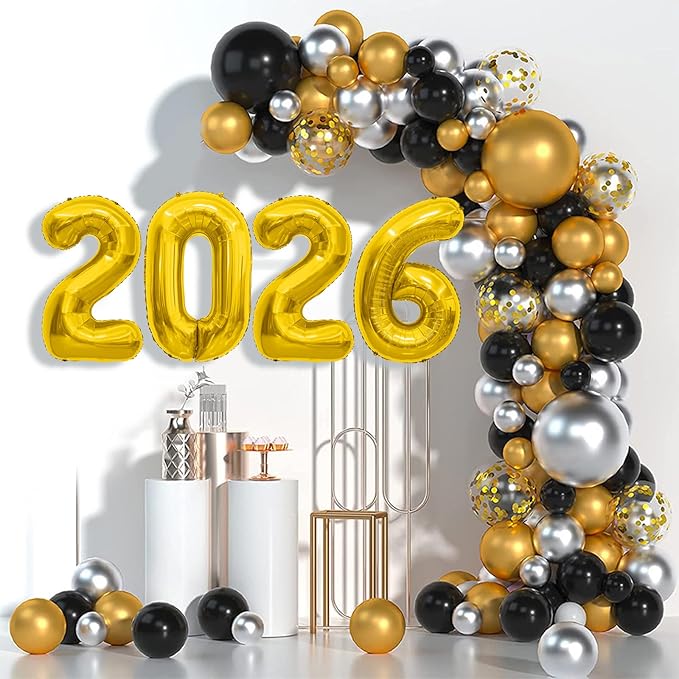 2026 Balloons Gold,40 inch 2026 Foil Balloons,Graduation Decorations 2026,Mylar 2026 Balloon for 2026 New Years Decorations,Large 2026 Balloon Numbers for New Years Eve Party Supplies 2026 Grad Decor