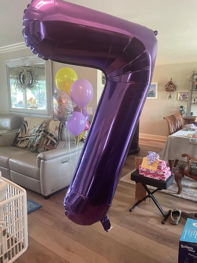 10 Balloons Number, 10th Birthday Decorations for Girl Boys, Purple Birthdays Balloons 40 In for Engagement, Wedding, Celebration Party, Graduations, Photo Shoot