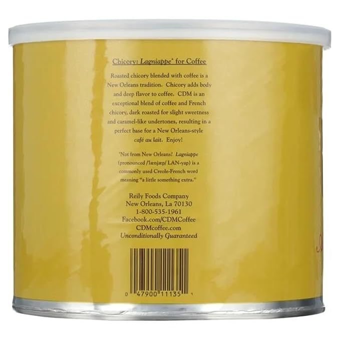 CDM Ground Coffee & Chicory Regular Grind, 34.5oz Can (Pack of 1)