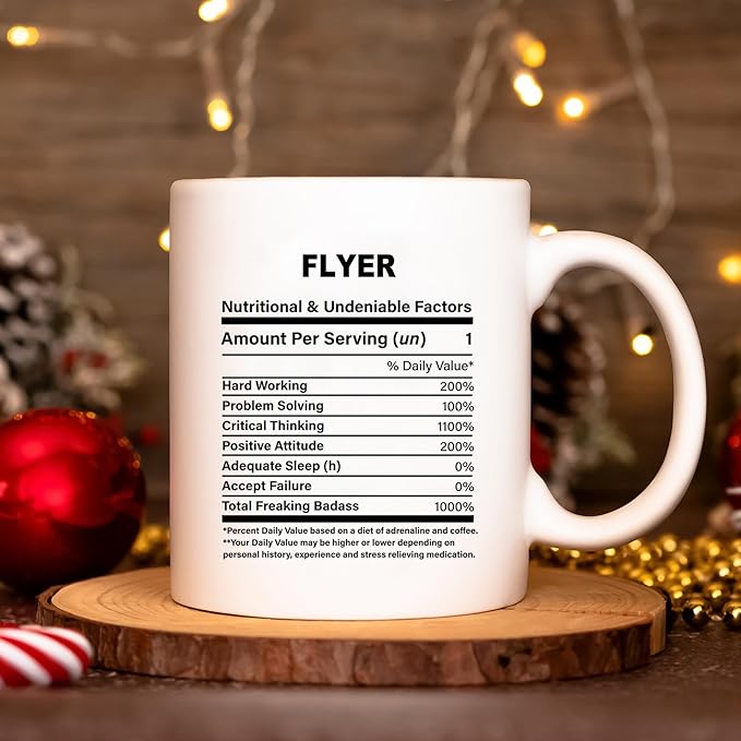Funny Gift for Flyer, Flyer Nutrition Mug, Best Flyer Gift Ideas, Graduation, Funny Flyer Birthday Mug
