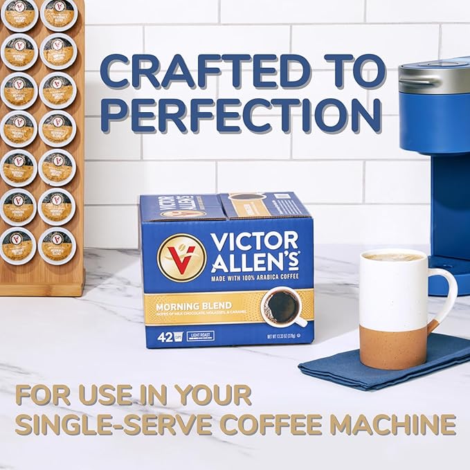 Victor Allen's Coffee Decaf Donut Shop, 12 Count, Medium Roast, Single Serve Coffee Pods for Keurig K-Cup Brewers (Pack of 2)