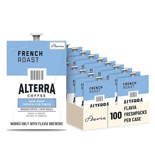 Flavia Alterra French Roast Coffee Freshpacks works only with Flavia Brewers, Dark Roast (Case of 100)
