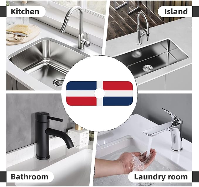 Dominican Republic Printed Faucet Absorbent mat, Suitable for bathrooms, Kitchens, and Other Sink Areas.
