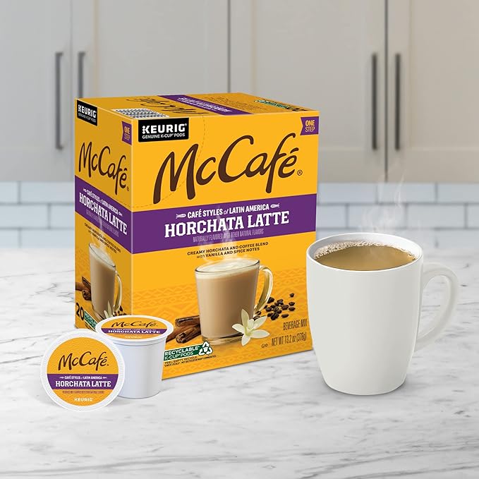 McCafe Cafe Styles of Latin America Horchata Latte, Keurig Single Serve K-Cup Coffee Pods, 20 Count (Pack of 1)