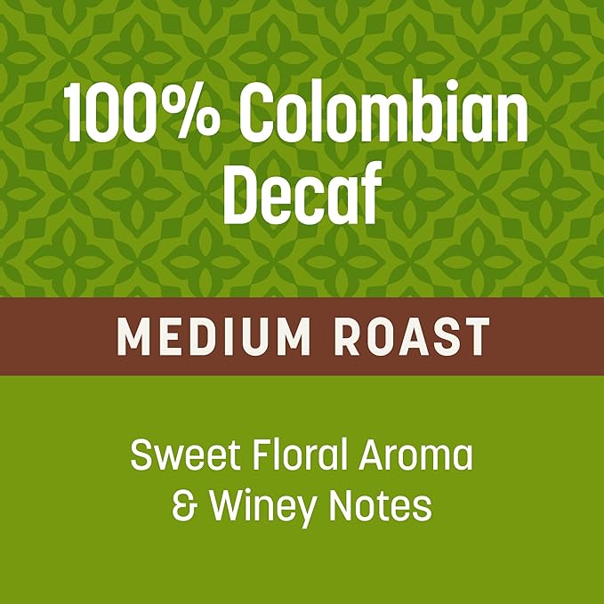 Don Francisco's Decaf 100% Colombia Coffee Pods, 24 Count, Medium Roast, Compatible with Keurig Brewers