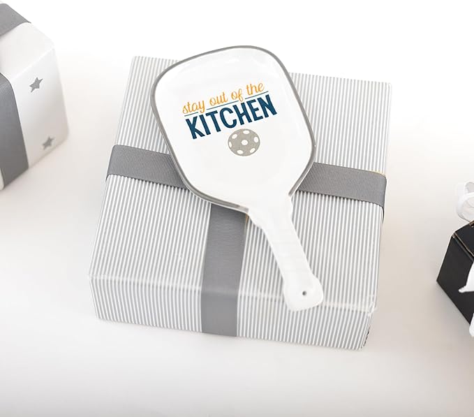 Pavilion Gift Company - 8" Stay Out Of The Kitchen - Pickleball Active Sports Lover Cooking Baking Kitchenware
