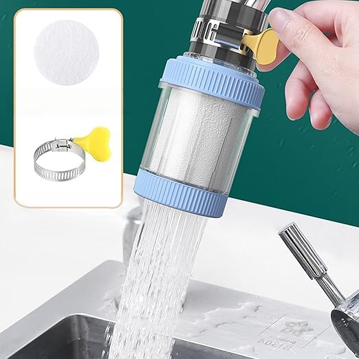 Faucet Filter, Filtration Softener, Bathroom Purifier with Firm Build, Kitchen Fixture with Solid Design, 3.23x1.77x1.77 inches Reliable Gear, Longtail Accessory for Office Sink Shower Home Apartment